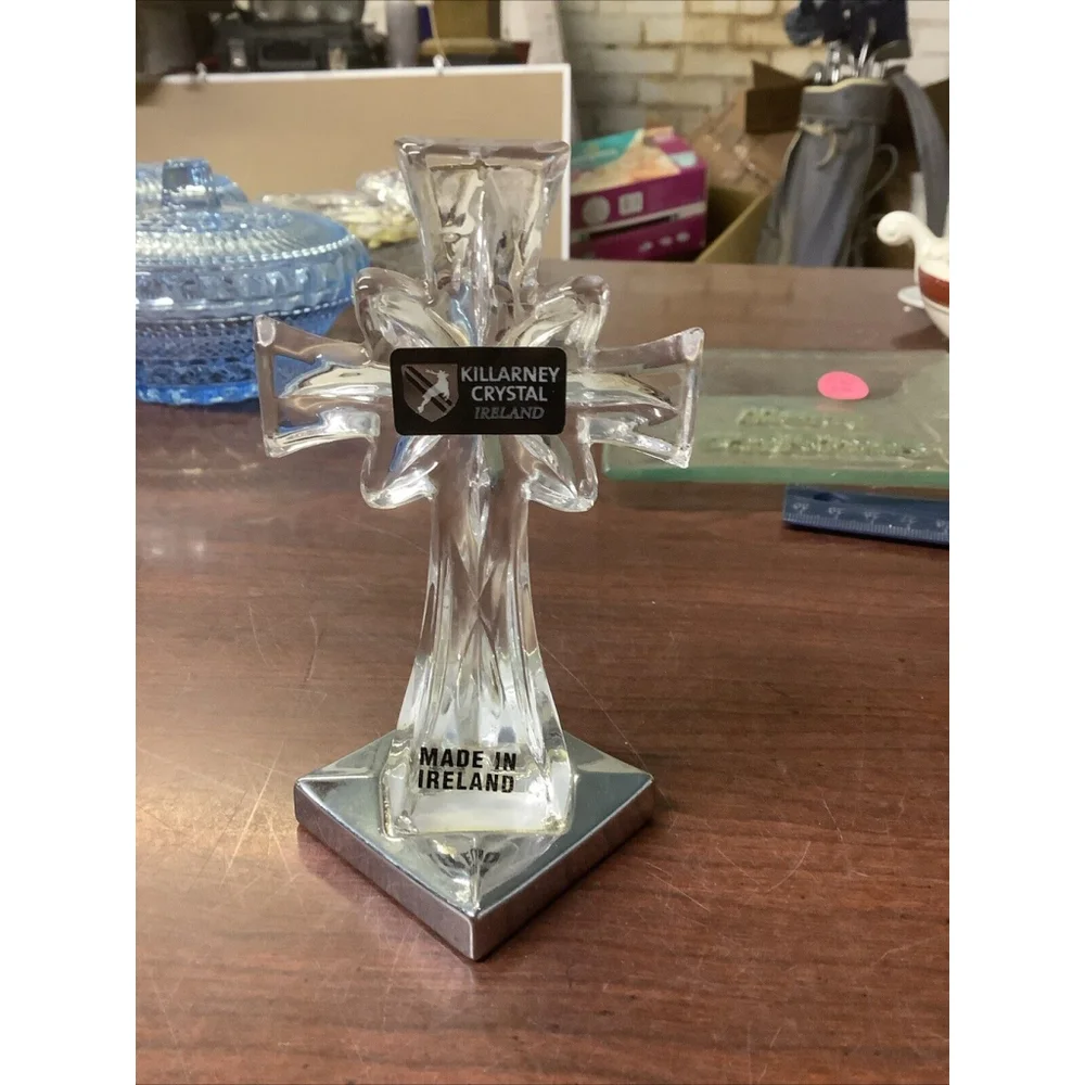 Killarney Crystal Cross Made in Ireland Religion Catholic Religious Faith